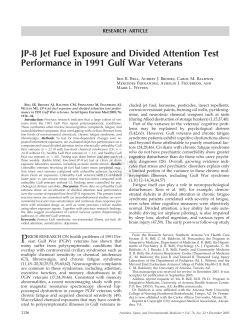 JP-8 Jet Fuel Exposure and Divided Attention Test
