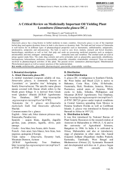 A Critical Review on Medicinally Important Oil Yielding