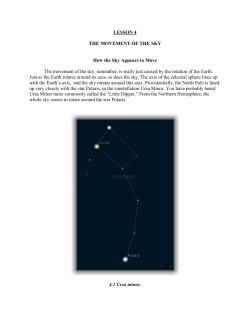 LESSON 4 THE MOVEMENT OF THE SKY How the Sky Appears to