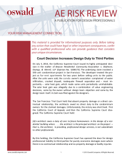 Court Decision Increases Design Duty to Third Parties