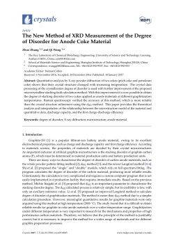 The New Method of XRD Measurement of the Degree of Disorder for