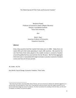 The Global Spread of Think Tanks and Economic Freedom