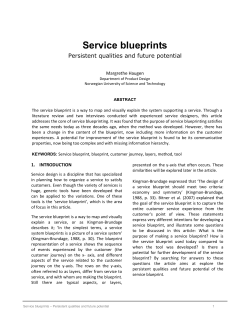 Service blueprints