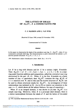 The lattice of ideals of MR(R2)R a commutative pir