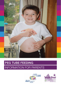 PEG TubE FEEdinG InformatIon for parents