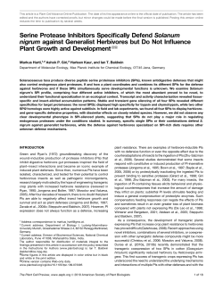 Serine Protease Inhibitors Specifically Defend