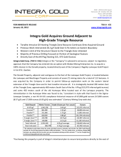 Integra Gold Acquires Ground Adjacent to High