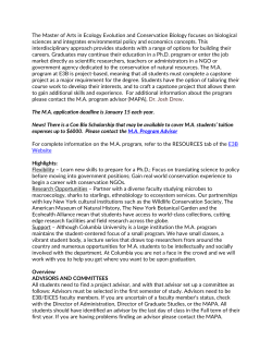 Masters in Ecology Evolution and Conservation Biology
