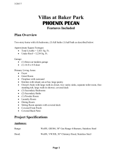 Standards Sheet  - The Villas at Baker Park
