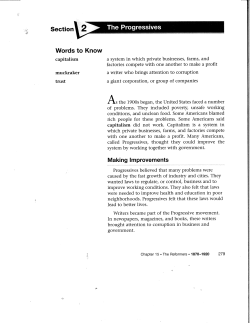 Chapter 15 Section 2 - The Progressives