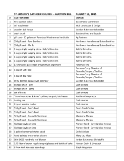 st. joseph`s catholic church &ndash; auction bill august 16