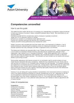 Competencies unravelled