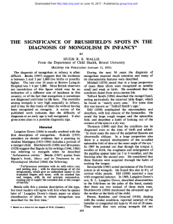 the significance of brushfield`s spots in the diagnosis of mongolism
