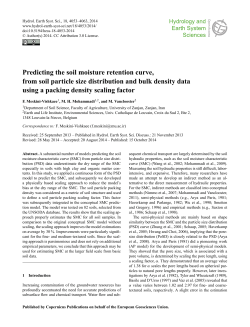 Predicting the soil moisture retention curve, from soil particle size