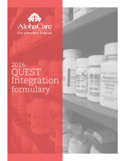 QUEST Integration Formulary
