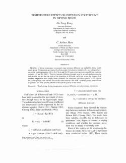 TEMPERATURE EFFECT ON DIFFUSION COEFFICIENT IN
