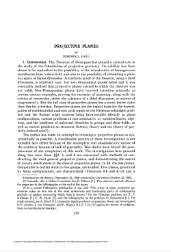 projective planes - American Mathematical Society