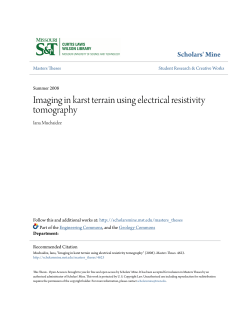 Imaging in karst terrain using electrical resistivity
