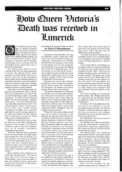 How Queen Victoria`s Death Was Received in Limerick