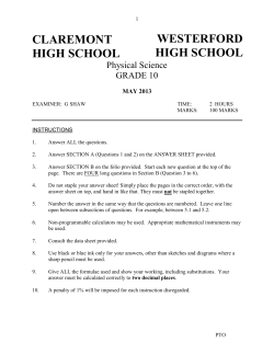 Gr 10 Physics June 2013
