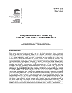 Survey of infiltration Karez in Northern Iraq - UNESDOC
