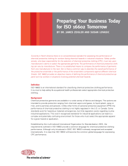 Preparing Your Business Today for ISO 16602 Tomorrow