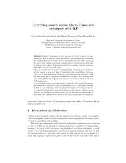 Improving search engine Query Expansion techniques with ILP