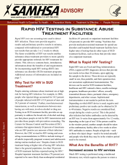 Rapid HIV Testing in Substance Abuse Treatment Facilities