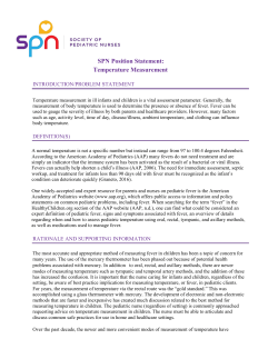 SPN Position Statement: Temperature Measurement