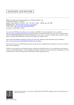 (Native) American Exceptionalism in Federal Public Law