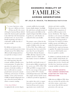 I Economic Mobility of Families Across