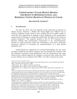 unmistakably clear: human rights, the right to representation, and