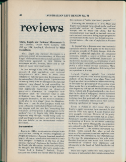 Review : Marx, Engels and National Movements by Ian Cummins