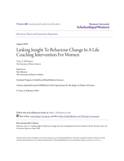 Linking Insight To Behaviour Change In A Life Coaching