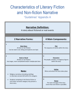 Appendix A - Characteristics of Literary Fiction and Non