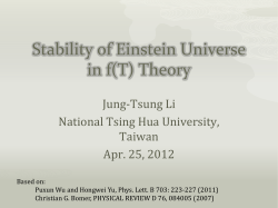 Stability of Einstein Universe in f(T) Theory