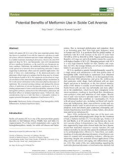Potential Benefits of Metformin Use in Sickle Cell Anemia