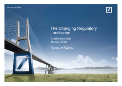 The Changing Regulatory Landscape
