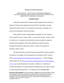The details behind the Davis case demonstrate the implications of