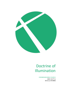 Doctrine of Illumination - Crossroads Bible Church