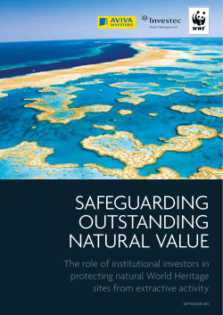 Safeguarding Outstanding Natural Value