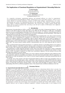 The Implications of Emotional Regulation on Organizational