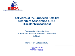 Activities of the European Satellite Operators Association - UN