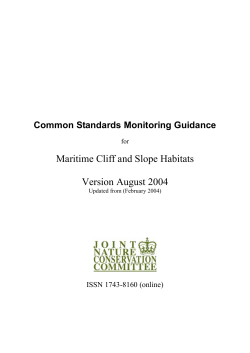 Common Standards Monitoring guidance for maritime cliff