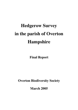 Final report - Overton Biodiversity Society