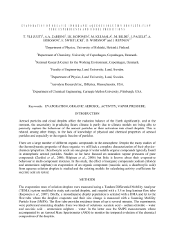 evaporation of organic / inorganic aqueous solution droplets