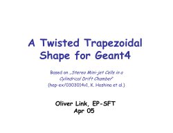 A Twisted Trapezoidal Shape for Geant4