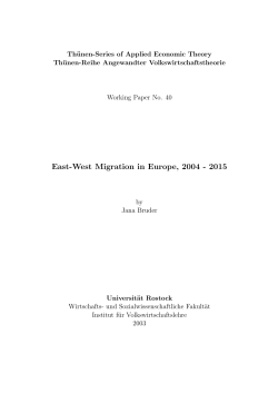 East-West Migration in Europe, 2004 - 2015 - Wirtschafts