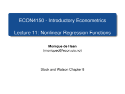 Nonlinear Regression Functions
