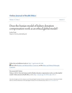 Does the Iranian model of kidney donation compensation work as
